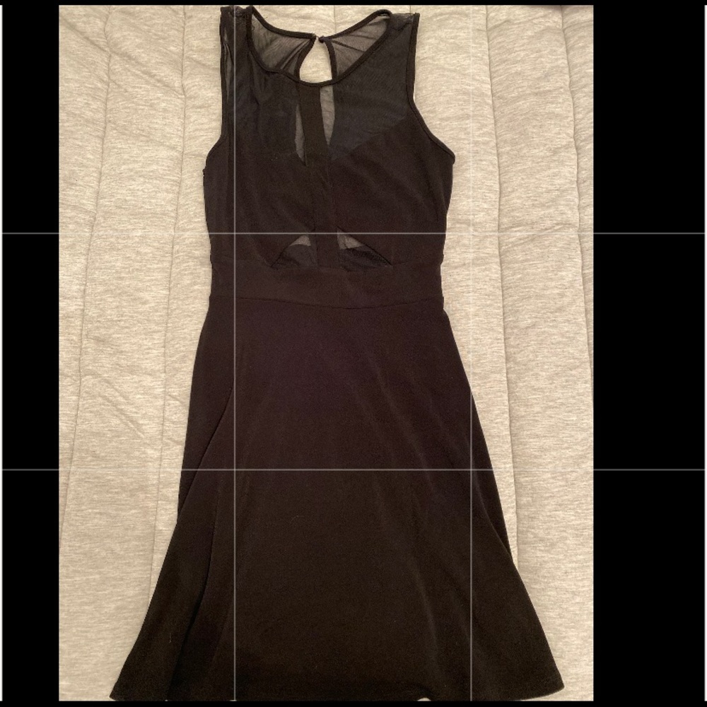 Black Mini Dress with sheer